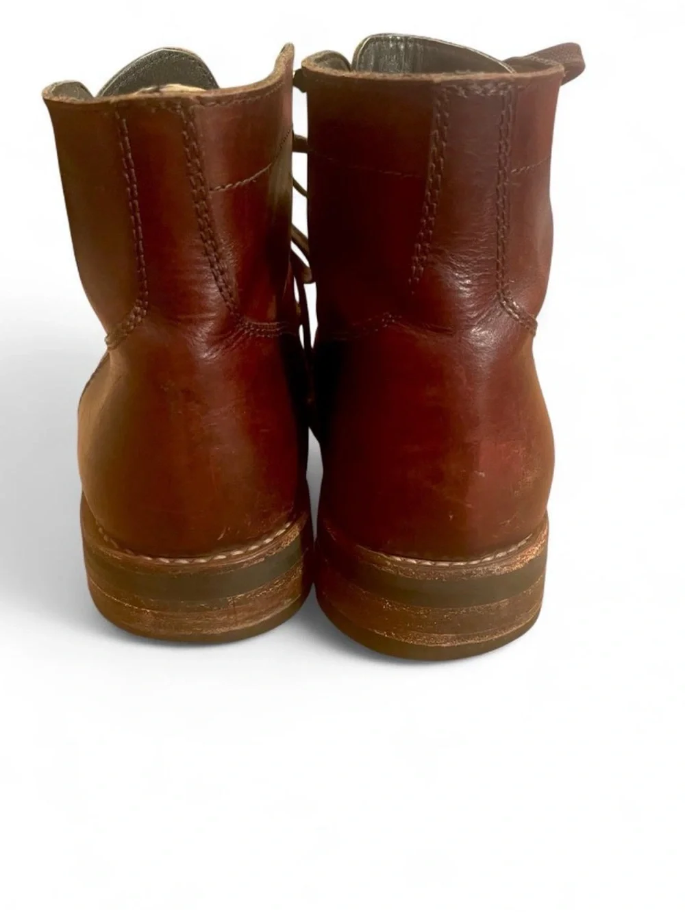 Thursday Boot Company Men’s 9 Captain boots Brandy leather lace up captoe